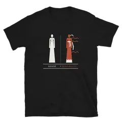 Las dos hermanas, camiseta de algodón en color negro