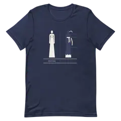 Las dos hermanas, Premium-Baumwoll-T-Shirt in Navy