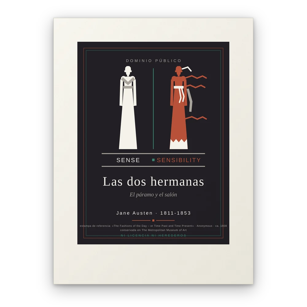 Las dos hermanas, lámina en papel mate