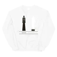 Las dos hermanas, sudadera de cuello redondo en color blanco
