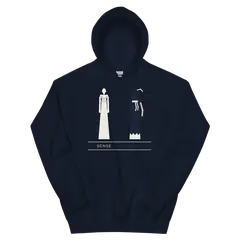 Las dos hermanas, felpa con cappuccio in blu navy