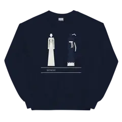 Las dos hermanas, sudadera de cuello redondo en color marino