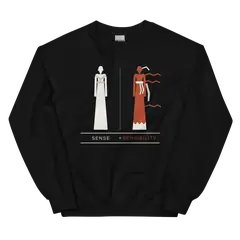 Las dos hermanas, sudadera de cuello redondo en color negro