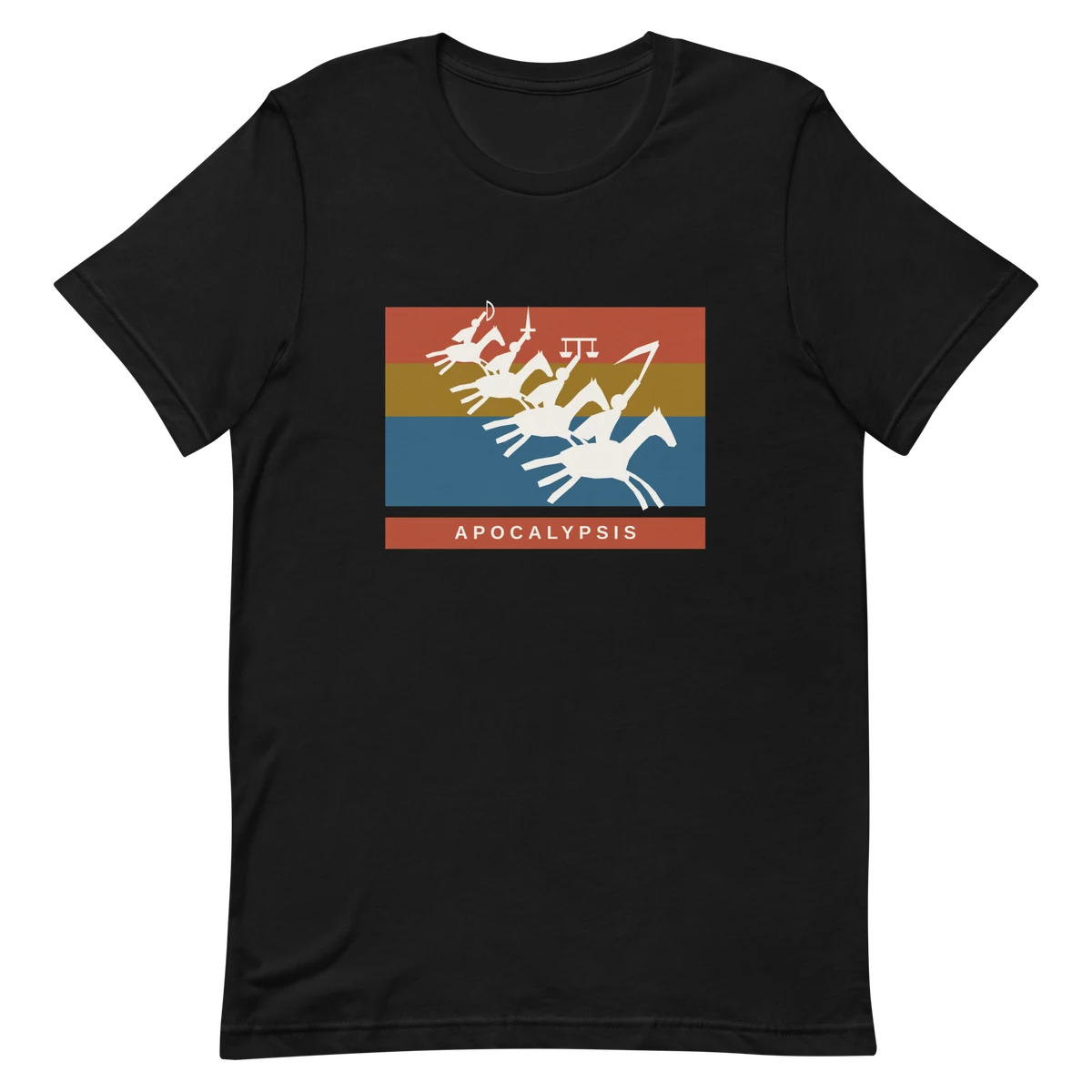 Los cuatro jinetes, camiseta premium de algodón en color negro