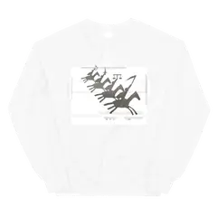 Los cuatro jinetes, sudadera de cuello redondo en color blanco