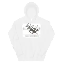 Los cuatro jinetes, sudadera con capucha en color blanco