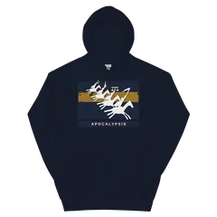 Los cuatro jinetes, sudadera con capucha en color marino