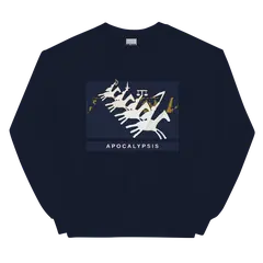 Los cuatro jinetes, sudadera de cuello redondo en color marino