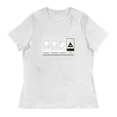 Los cuatro triángulos, Damen-T-Shirt in Weiß