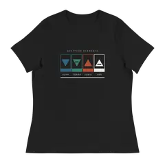 Los cuatro triángulos, Damen-T-Shirt in Schwarz