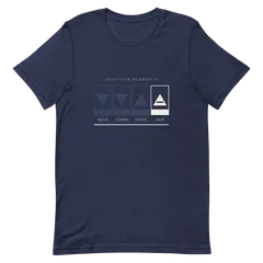 Los cuatro triángulos, Premium-Baumwoll-T-Shirt in Navy