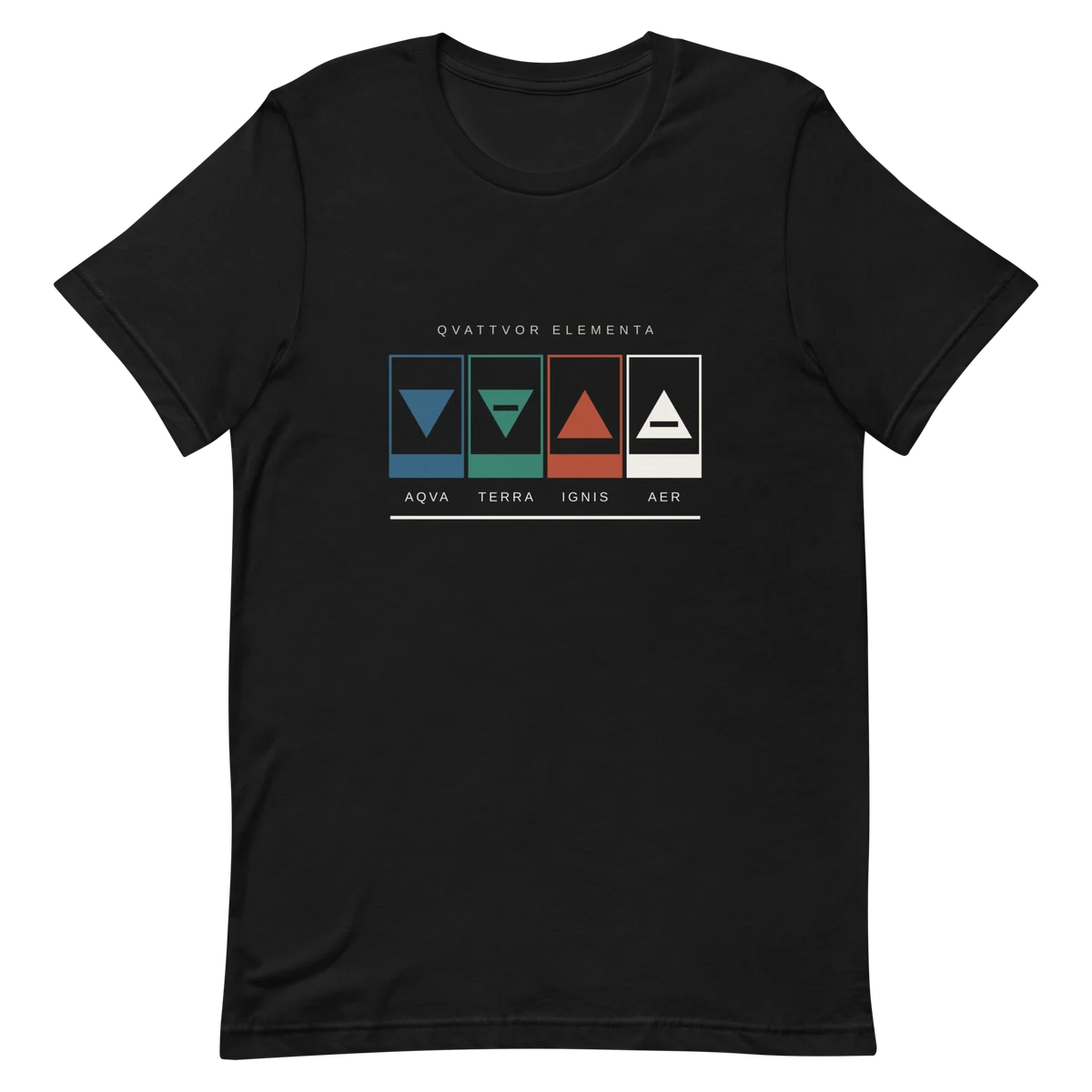 Los cuatro triángulos, Premium-Baumwoll-T-Shirt in Schwarz