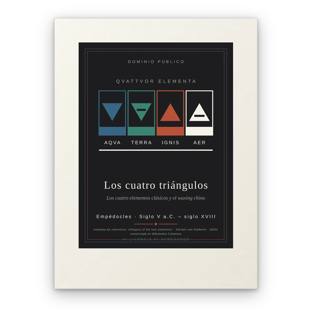 Los cuatro triángulos, lámina en papel mate