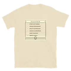 Los seis ingredientes, camiseta de algodón en color arena