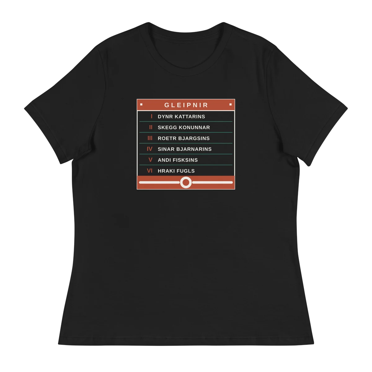 Los seis ingredientes, camiseta de mujer en color negro