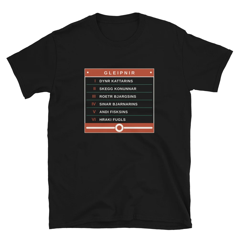 Los seis ingredientes, camiseta de algodón en color negro