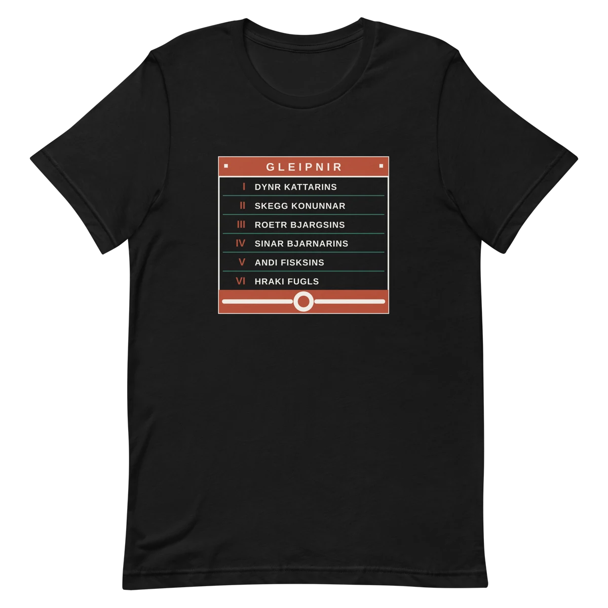 Los seis ingredientes, camiseta premium de algodón en color negro