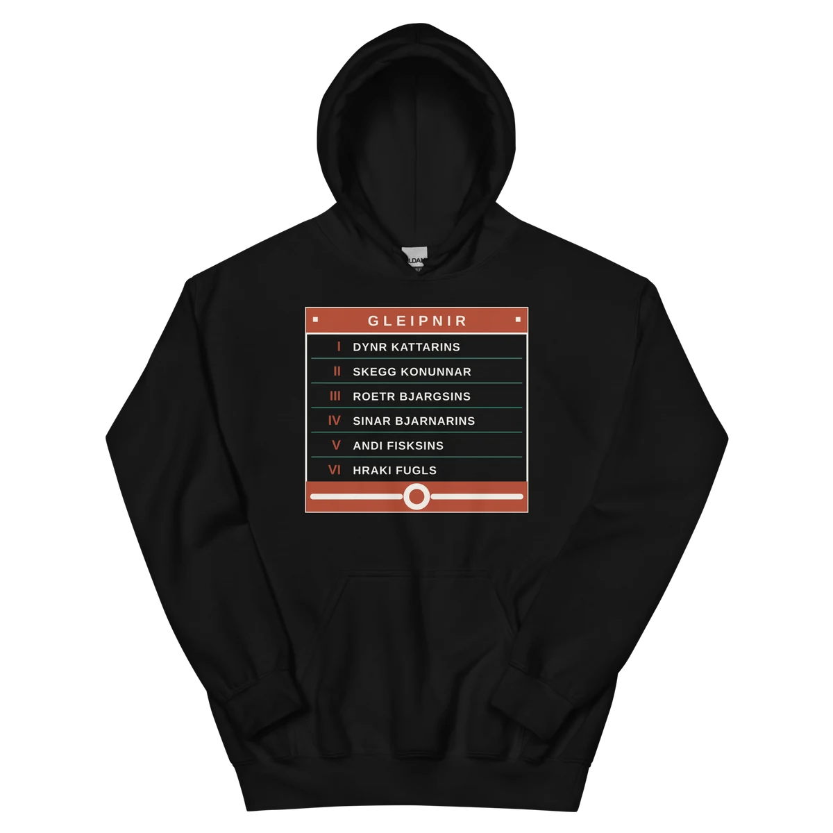Los seis ingredientes, sudadera con capucha en color negro