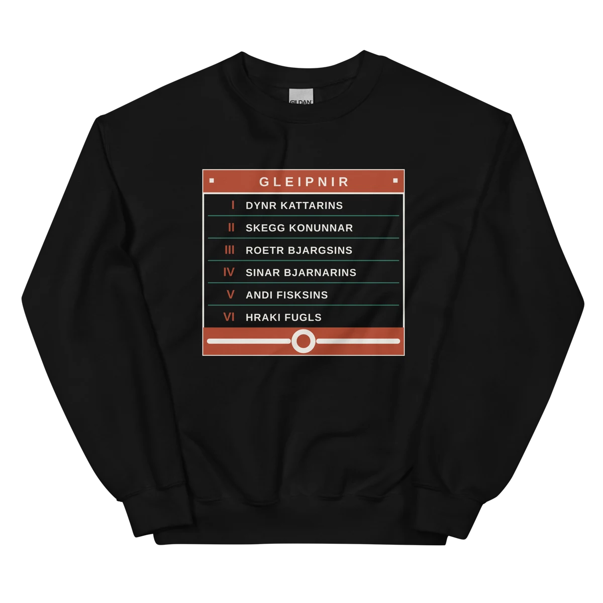 Los seis ingredientes, sudadera de cuello redondo en color negro