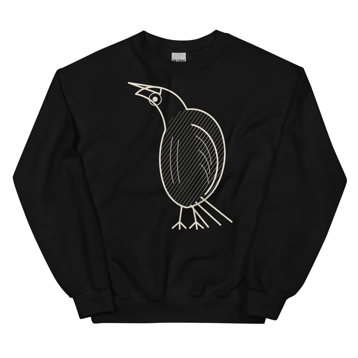 Nevermore, sudadera de cuello redondo en color negro
