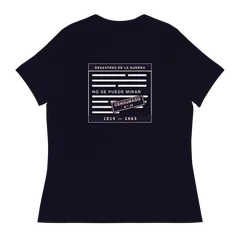 No se puede mirar, camiseta de mujer en color marino