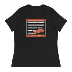 No se puede mirar, camiseta de mujer en color negro
