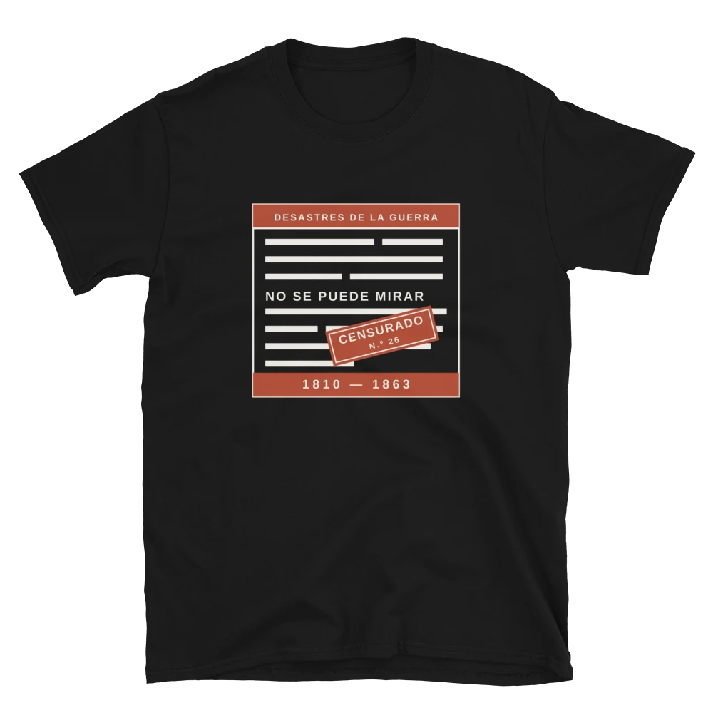 No se puede mirar, Baumwoll-T-Shirt in Schwarz