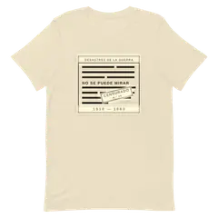 No se puede mirar, camiseta premium de algodón en color arena