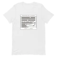 No se puede mirar, camiseta premium de algodón en color blanco