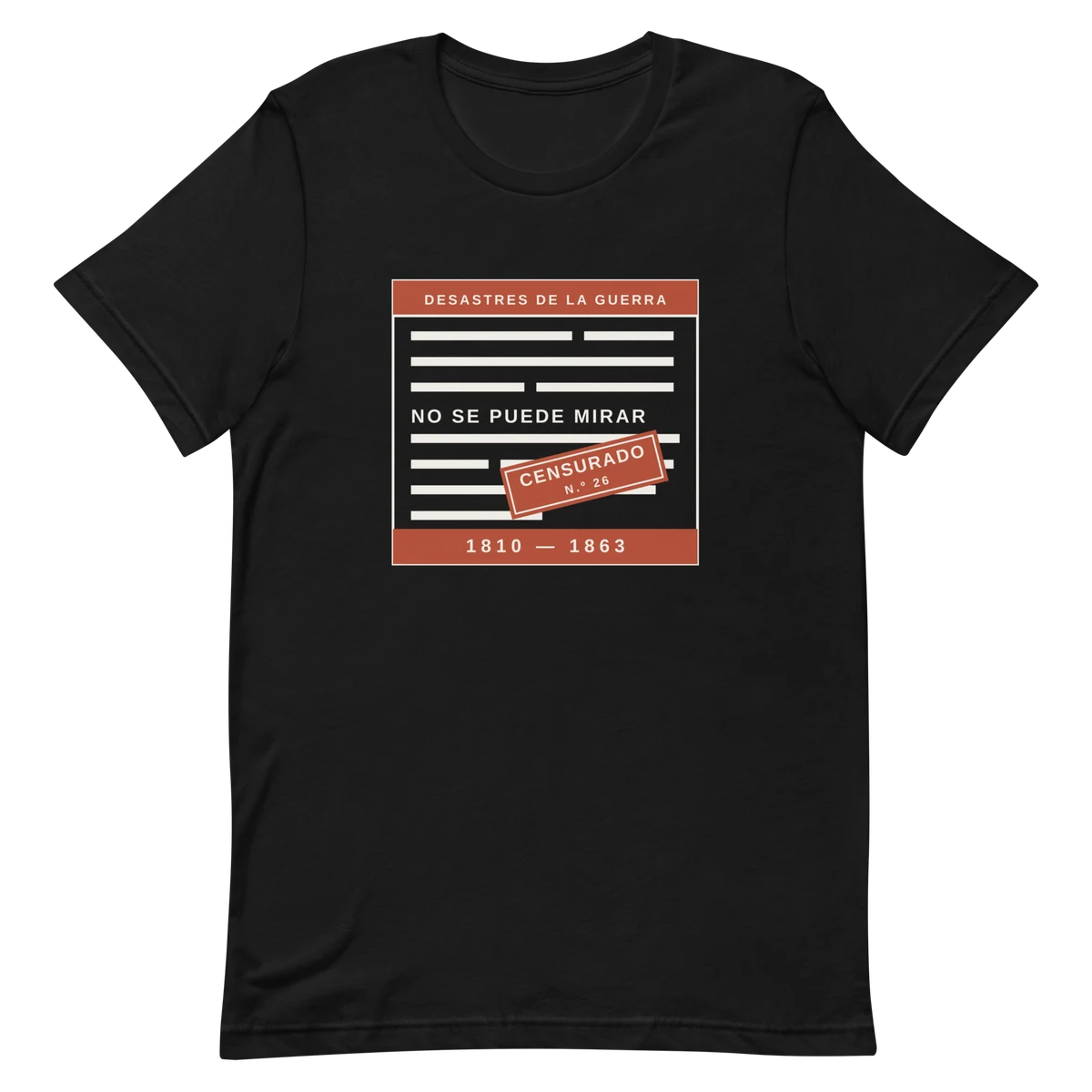 No se puede mirar, camiseta premium de algodón en color negro