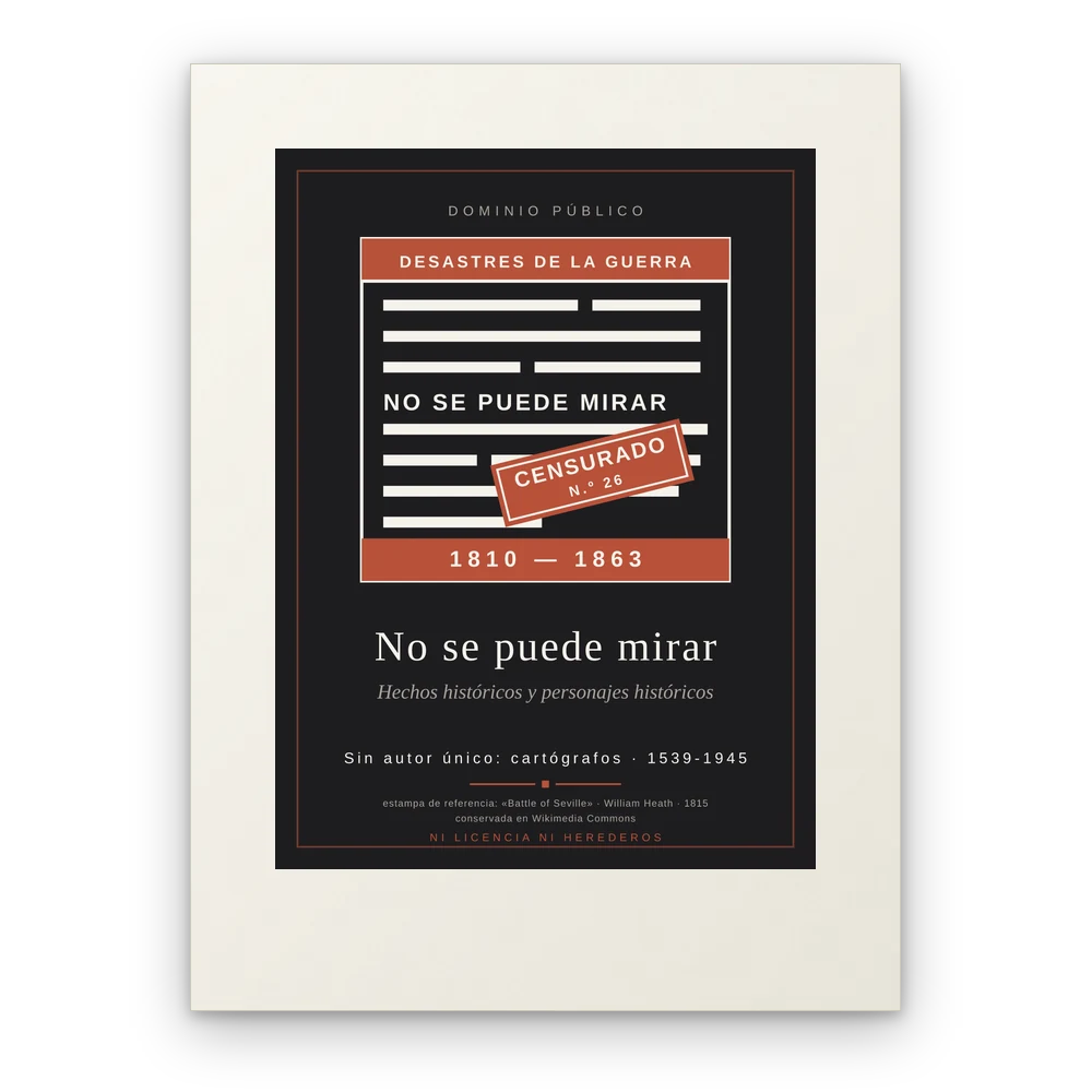 No se puede mirar, lámina en papel mate