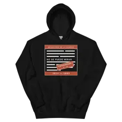 No se puede mirar, sudadera con capucha en color negro