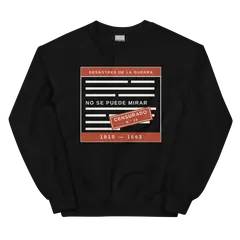 No se puede mirar, sudadera de cuello redondo en color negro