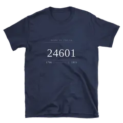 Número 24601, camiseta de algodón en color marino