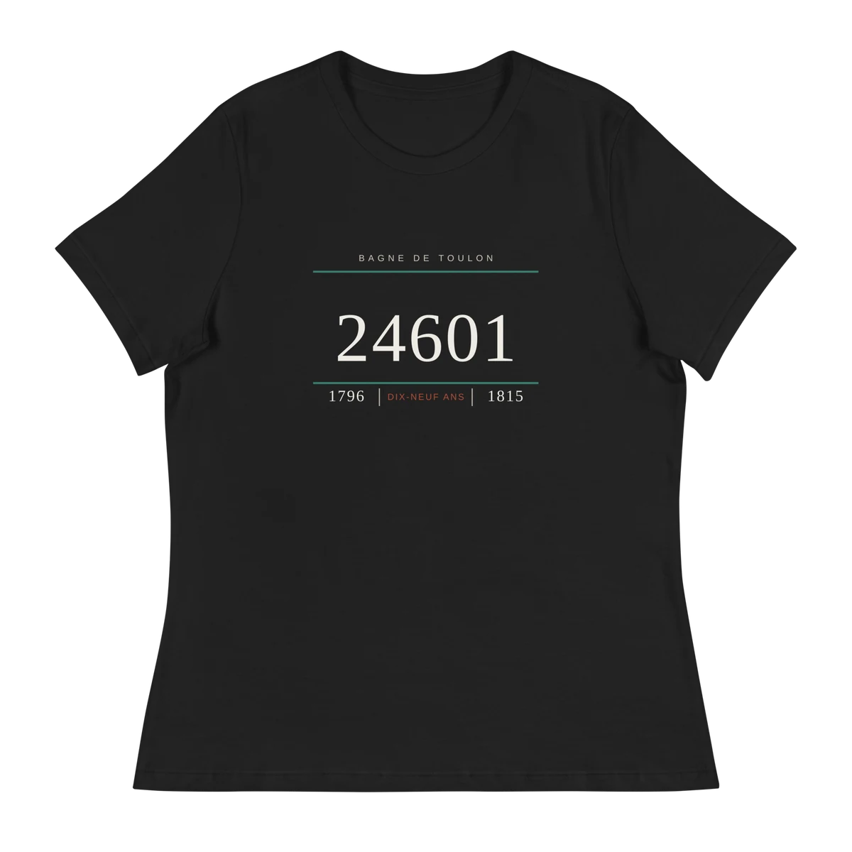 Número 24601, camiseta de mujer en color negro