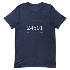 Número 24601, camiseta premium de algodón en color marino