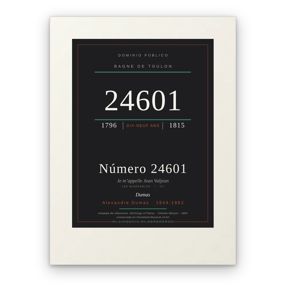 Número 24601, lámina en papel mate