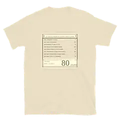 Ochenta días, camiseta de algodón en color arena