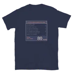 Ochenta días, camiseta de algodón en color marino