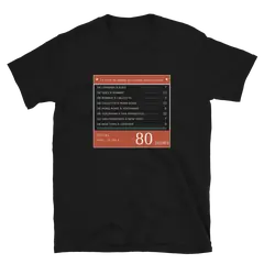 Ochenta días, camiseta de algodón en color negro