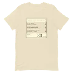 Ochenta días, camiseta premium de algodón en color arena