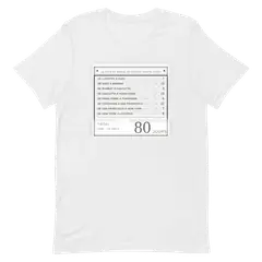 Ochenta días, camiseta premium de algodón en color blanco