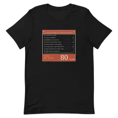 Ochenta días, camiseta premium de algodón en color negro