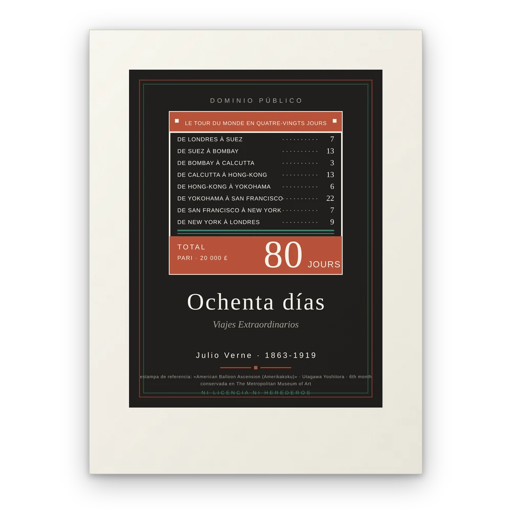 Ochenta días, lámina en papel mate