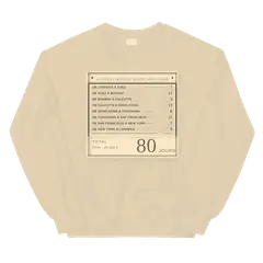 Ochenta días, sudadera de cuello redondo en color arena