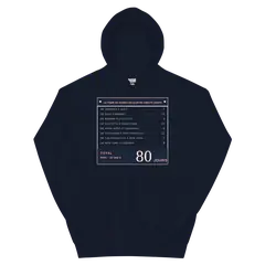 Ochenta días, sudadera con capucha en color marino