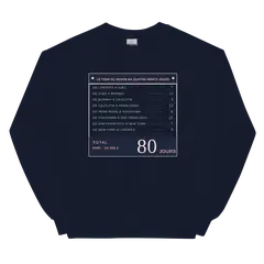Ochenta días, sudadera de cuello redondo en color marino