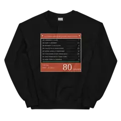 Ochenta días, sudadera de cuello redondo en color negro