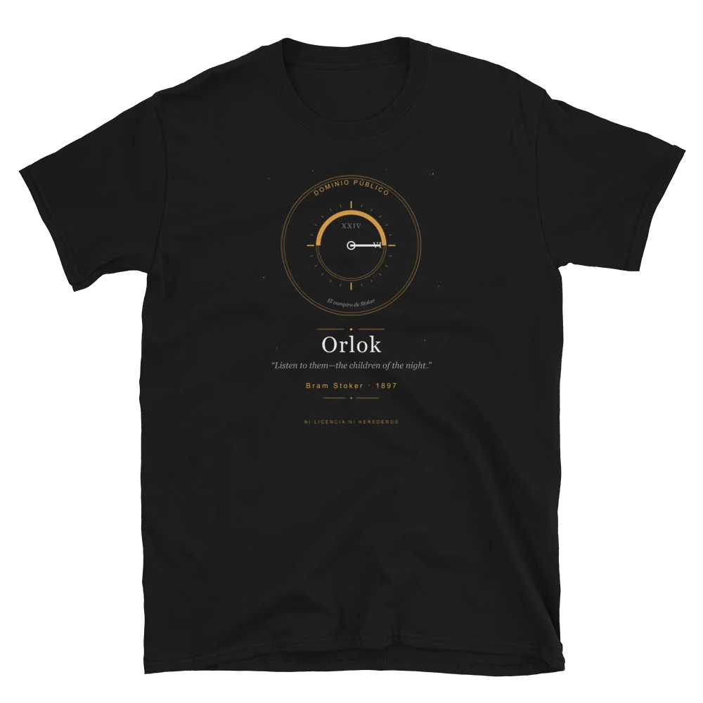 Orlok, camiseta de algodón en color negro