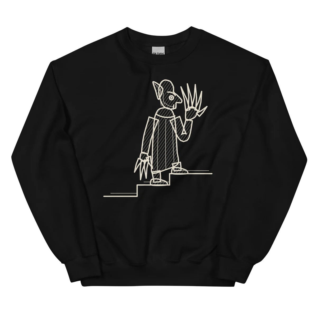 Orlok, sudadera de cuello redondo en color negro